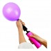 Inflador de globos doble efecto, manual, para globos de látex y metalizados, color verde