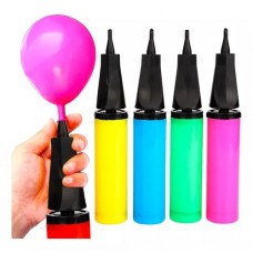 Inflador de globos doble efecto, manual, para globos de látex y metalizados, color verde