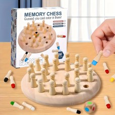 Ajedrez de Memoria Montessori de Madera - Juego Educativo para 2 a 4 Jugadores