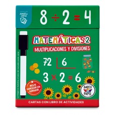 Cartas Didácticas de Matemáticas2: Multiplicaciones & Divisiones + Marcador Borrable - El Barco de Papel - Juegos Didácticos x Mayor