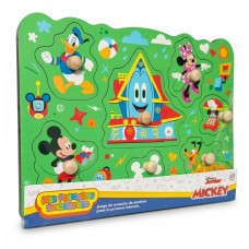 Juego de Encastre Mickey Mouse Disney - Juguete Didáctico para Bebés y Niños - 27x20 cm - Barco de Papel
