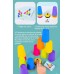 Juego de Vasos de Velocidad con Timbre y Tarjetas – Desafío Didáctico Mental 