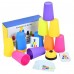 Juego de Vasos de Velocidad con Timbre y Tarjetas – Desafío Didáctico Mental 