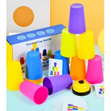 Juego de Vasos de Velocidad con Timbre y Tarjetas – Desafío Didáctico Mental 