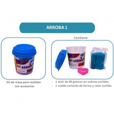 Kit arroba 1: masa para modelar 90 grs + 1 molde cortante - Material lúdico-pedagógico mayorista - A1