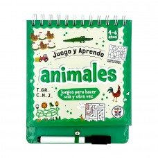 Libro de Actividades Animales Reutilizable con Fibrón – Juego Educativo Interactivo para Niños - El Barco de Papel