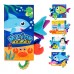 Libro de Tela Sensorial para Bebé con Texturas Didácticas y Estimulación Temprana - Animales de Mar