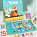 Libro Didáctico con Pizarra Magnética de Madera - Letras y Números 