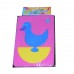 Juego de encastre en goma eva Pato, 12x10 cm, distintas combinaciones de colores