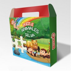 Puzzle Animales de la Selva, en caja, 24 piezas - Rompecabezas Didáctico Infantil