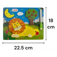 Rompecabezas con Pizarrón Didáctico 2 en 1 para Niños - En Inglés - Con Marcador