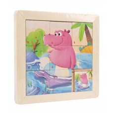 Rompecabezas de Madera con Guía en Miniatura - 15x15 cm - Distintos Motivos - Rompecabezas Didácticos x Mayor