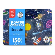 Rompecabezas en Lata Gigante El Espacio Sistema Solar - 150 Piezas - Espacio Exterior Didáctico - Barco de Papel