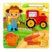 Rompecabezas de Encastre con Pizarra Colores Vivos Profesiones 22x22 cm | Juego Educativo 3 en 1 con Marcador para Niños M439