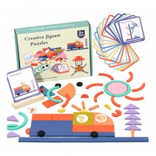 Rompecabezas de Madera Creativo Montessori - 100 Piezas de Figuras de Animales Didácticos