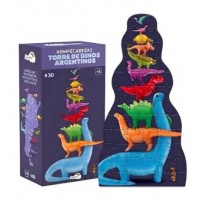 Rompecabezas Vertical Torre de Dinos Argentinos - 30 Piezas Infantil Didáctico