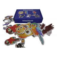 Set de 6 Rompecabezas Didácticos de Aves y Pájaros - Animal Puzzle