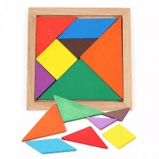 Rompecabezas de Madera Didáctico Tangram 7 Piezas | Juego de Geometría y Lógica - Juguetes Didácticos por Mayor