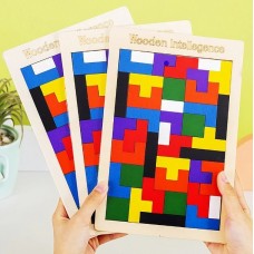 Tetris de Madera Clásico Montessori – Juego Didáctico de Encastre para Niños Por Mayor - Estimulación Divertida