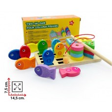 Juego Didáctico 2 en 1: Pesca Magnética y Encastre Montessori - Juguetes x Mayor M488