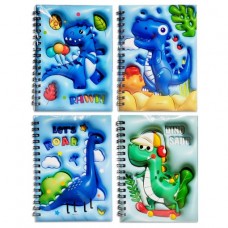 Cuaderno / Anotador Anillado Dinosaurios A5 15x21cm - 60 Hojas Rayadas - Cuadernos Fantasía x Mayor