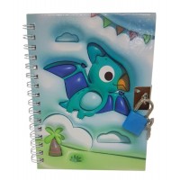 Diario Íntimo Infantil con Candado y Llaves - Diseño Dinosaurios - Librería Online Mayorista