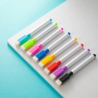 Set de 8 Marcadores para Pizarra Blanca con Borrador e Imán - Colores Surtidos
