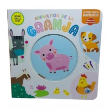 Animalitos de la Granja – Aprendizaje y diversión para niños - Libro tapa dura con 4 rompecabezas - 17x17 cm 8 pág