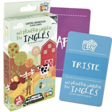 Cartas Didácticas Primeras Palabras en Inglés | Vocabulario Bilingüe Niños | Mayorista Juguetes Didácticos