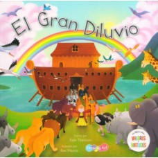 Libro de cuentos El gran diluvio: 21x21 cm, tapa blanda, papel ilustración, 24 páginas
