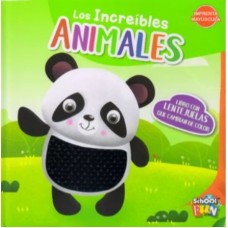Libro con lentejuelas Los increíbles animales, 18x18 cm, imprenta mayúscula, didáctico y sensorial