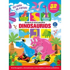 Activity Book Busca y encuentra Dinosaurios: libro de actividades para colorear, 23x31 cm, 32 pág, 20 stickers, tapa blanda