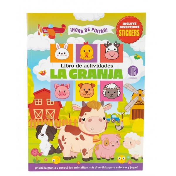Libro de Actividades La Granja para Colorear con Stickers 23x31 cm Libro de Actividades La Granja para Colorear con Stickers 23x31 cm