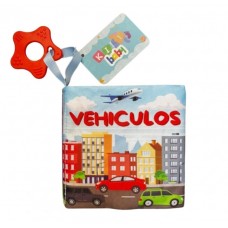 Libro de Tela Sensorial Kikibaby: Vehículos y Transportes | Con Sonido y Texturas