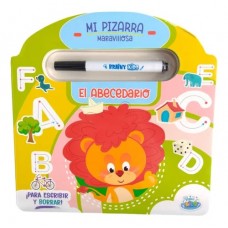 Libro Infantil de Actividades Reutilizable | Pizarra para Escribir y Borrar con Marcador al Agua - El Abecedario | Brainy Kids