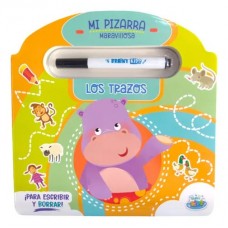 Libro Infantil de Actividades Reutilizable | Pizarra para Escribir y Borrar con Marcador al Agua - Los Trazos | Brainy Kids