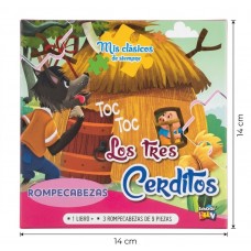 Libro Infantil con Rompecabezas "Los Tres Cerditos" - Mis Clásicos de Siempre (School Fun)