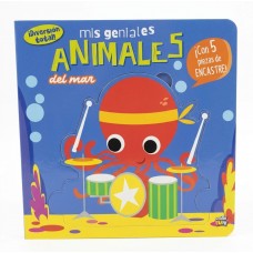 Libro "Mis Geniales Animales del Mar" con 5 Rompecabezas - Libro Didáctico - 18x18 cm 