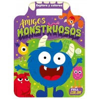 Valijita para Colorear Amigos Monstruosos - Con Manija (23x31 cm - 16 Págs)