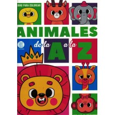 Animales de la A a la Z - Con Stickers (23x31 cm - 32 Págs) - Libro para Colorear