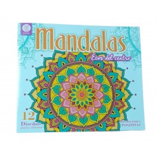 Mandalas Ecos del Centro | Libro para Colorear 21x23 cm con 12 Diseños y Afirmaciones Positivas para Relajarse y Conectar con la Armonía Interior