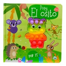 Libro de cuentos Popy el osito con textura pop It ojitos con movimiento Editorial Brainy Kids texto imprenta mayúscula
