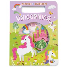 Unicornios - Libro Infantil Aprende y Diviértete- Libro Tapa Dura Troquelado - 15x20 cm - 10 páginas